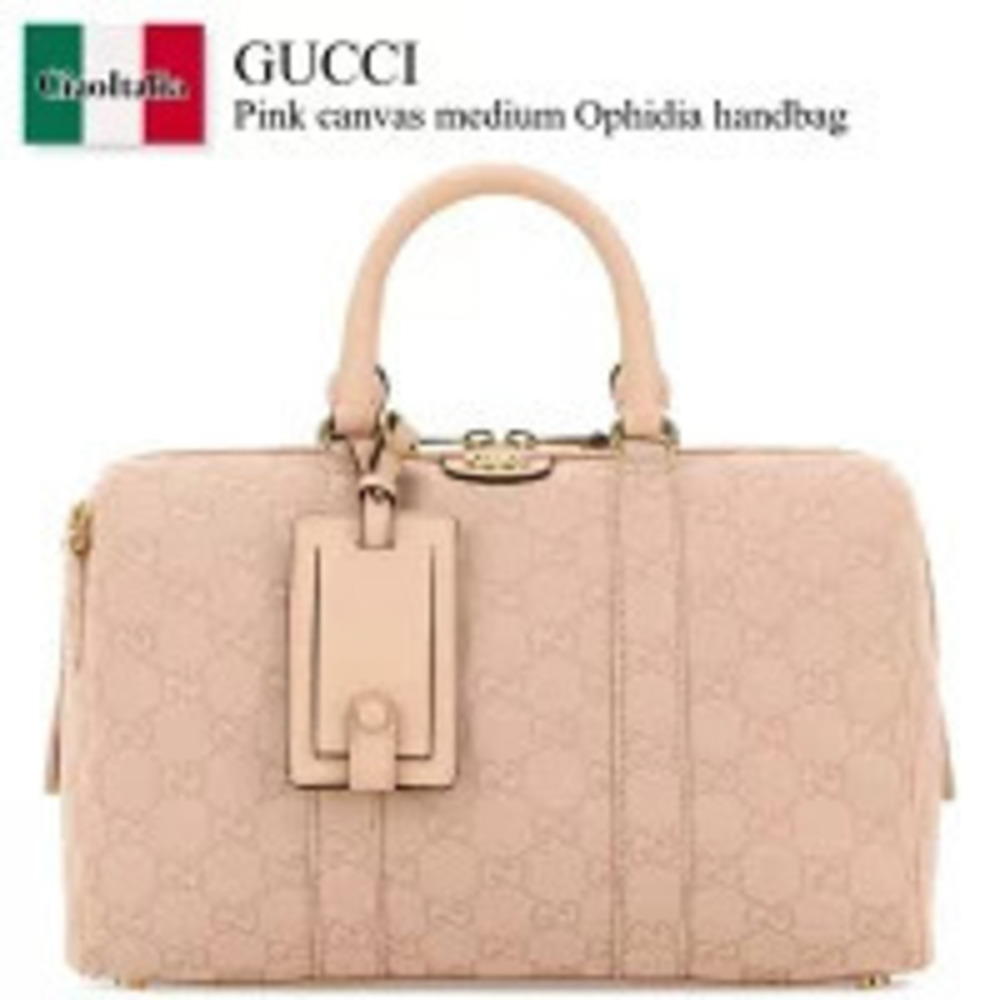 Gucci Bag Handbag Pink Canvas Ophidia